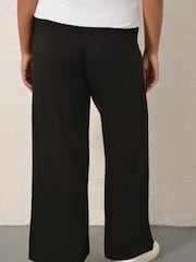 Live Unlimited  Regular Lenght Curve Rib Pull On Black Jersey Trousers - Image 3 of 6