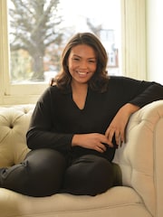 Live Unlimited  Regular Lenght Curve Rib Pull On Black Jersey Trousers - Image 5 of 6