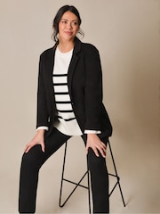 Live Unlimited Black Curve Jersey Blazer - Image 3 of 5