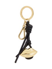 Lulu Guinness Black Lip Knot Keyring - Image 1 of 3