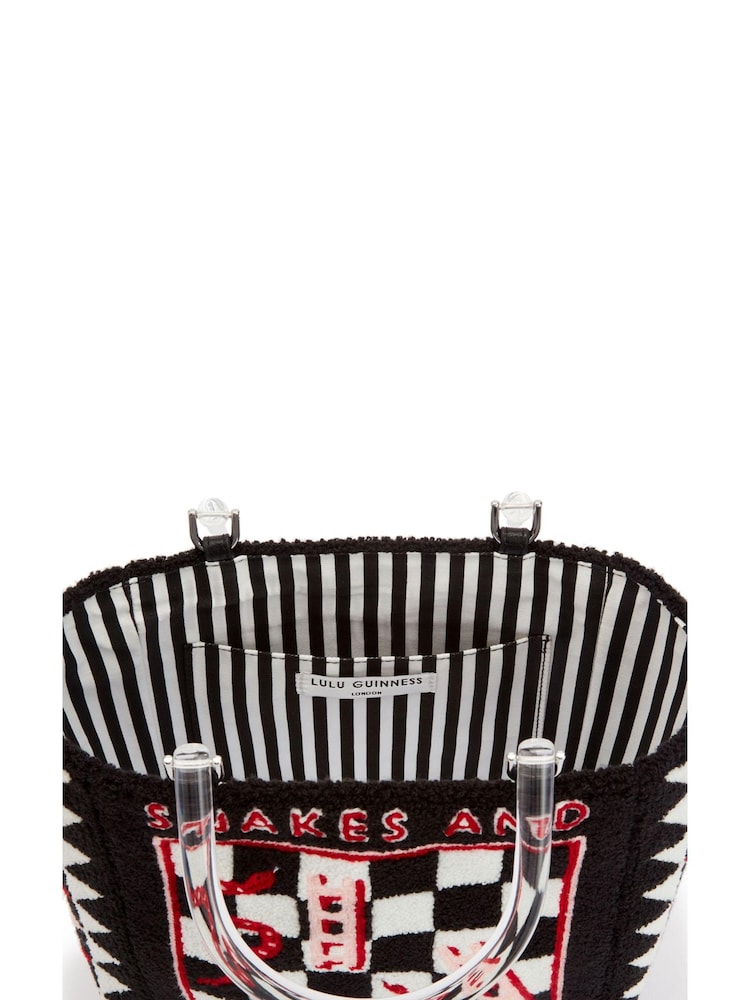 Taška Lulu Guinness s hady a žebříky Černá a uchy - Image 3 of 4