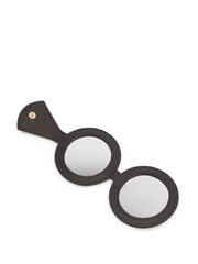 Lulu Guinness Padded Lip Gia Compact Mirror Black Bag - Image 1 of 3