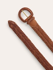 Boden Brown Woven Leather Belt - Image 2 of 5