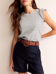 Boden Brown Woven Leather Belt - Image 5 of 5