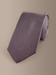 Burgundy Red Signature Textured Silk Tie - Image 1 of 3