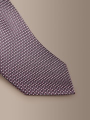 Burgundy Red Signature Textured Silk Tie - Image 2 of 3