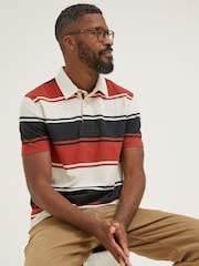 FatFace Red Hastings Stripe Polo Shirt - Image 3 of 5