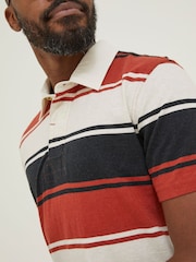FatFace Red Hastings Stripe Polo Shirt - Image 4 of 5