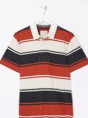 FatFace Red Hastings Stripe Polo Shirt - Image 5 of 5