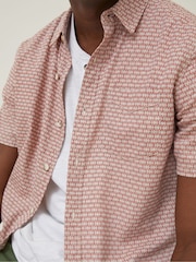 FatFace Red Geo Print Shirt - Image 4 of 5