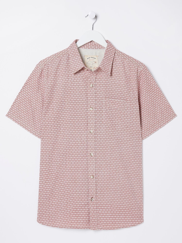 FatFace Red Geo Print Shirt - Image 5 of 5
