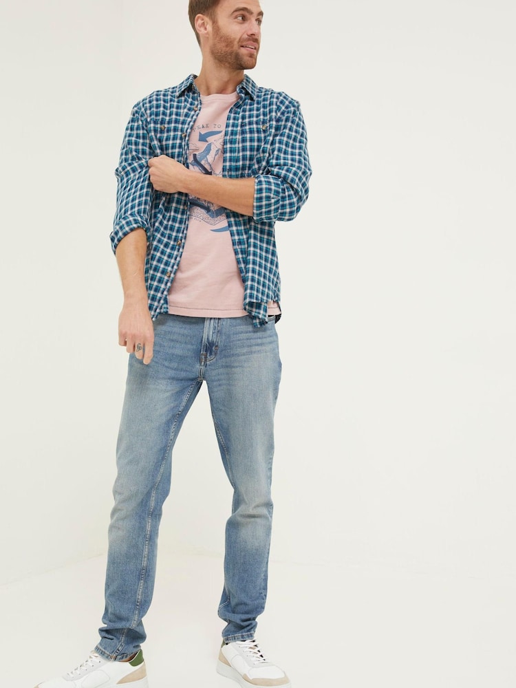 FatFace Blue Wently Check Shirt - Image 1 of 5