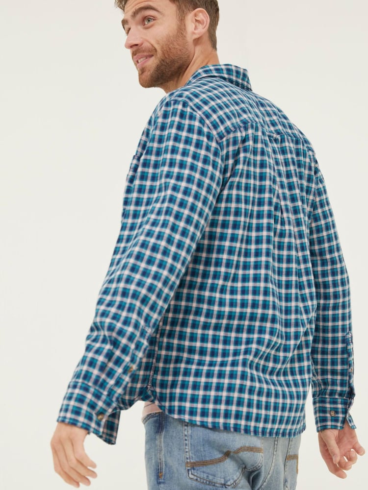 FatFace Blue Wently Check Shirt - Image 2 of 5