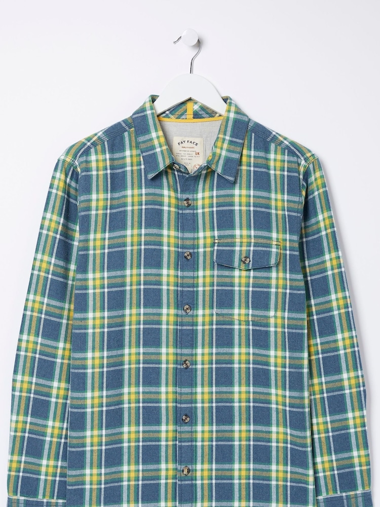 FatFace Blue Check Shirt - Image 5 of 5 FatFace Blue Check Shirt - Image 5 of 5