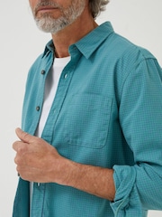 FatFace Green Gower Gingham Shirt - Image 4 of 5