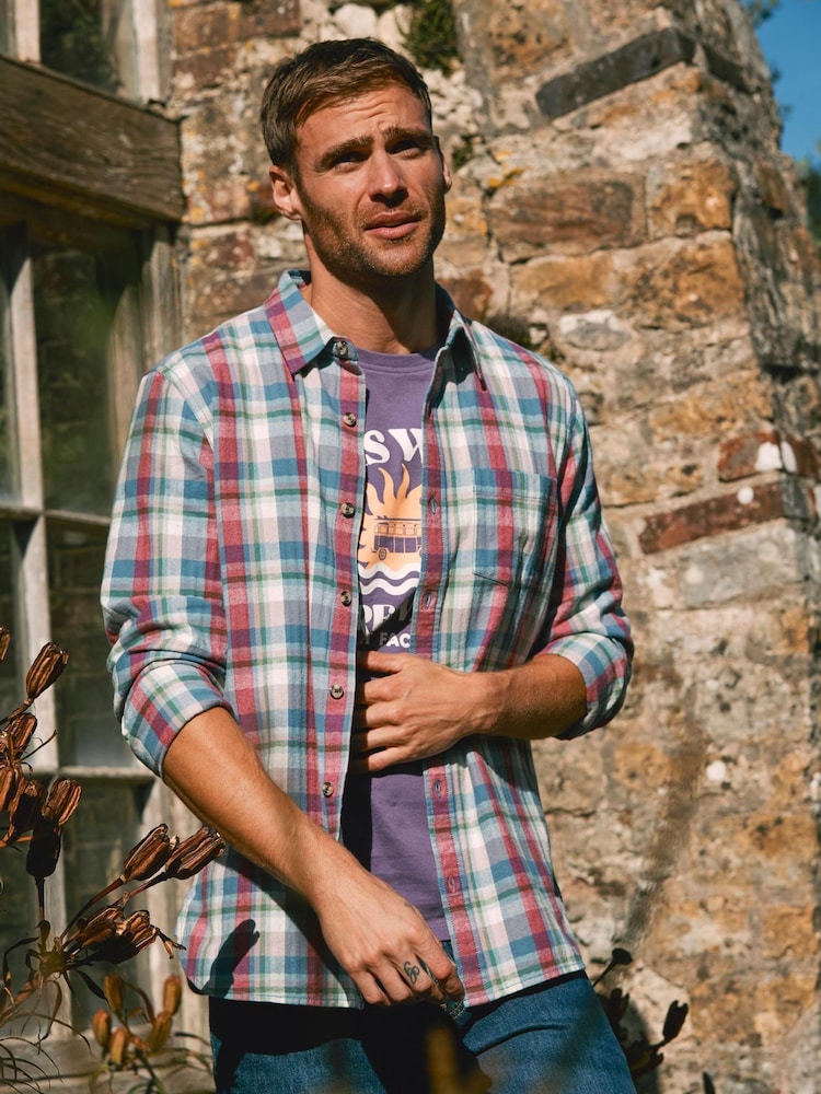 FatFace Purple Frensham Shirt - Image 1 of 8