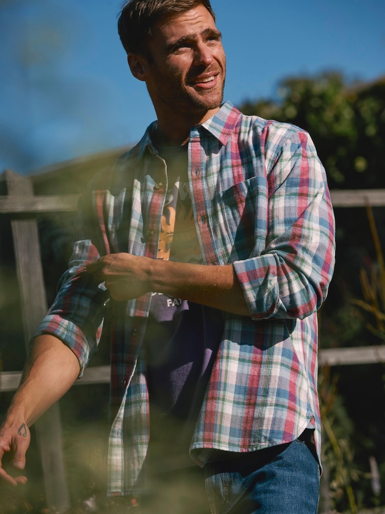 FatFace Purple Frensham Shirt - Image 2 of 8