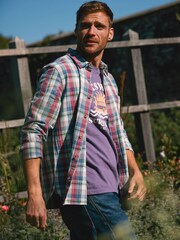 FatFace Purple Frensham Shirt - Image 3 of 8