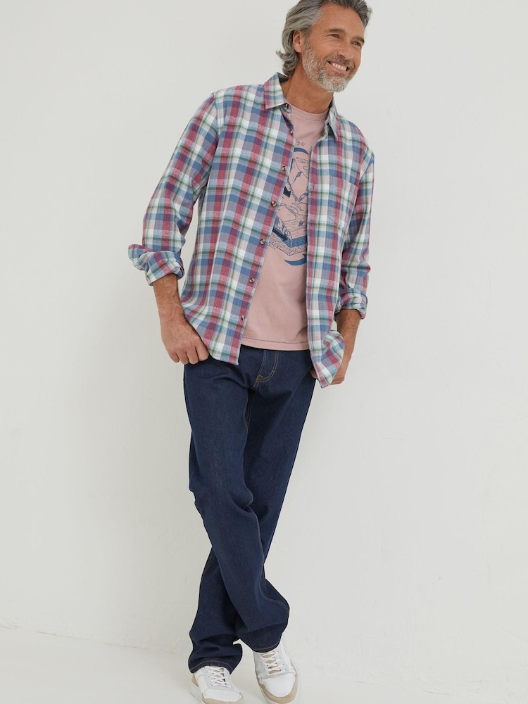 FatFace Purple Frensham Shirt - Image 8 of 8