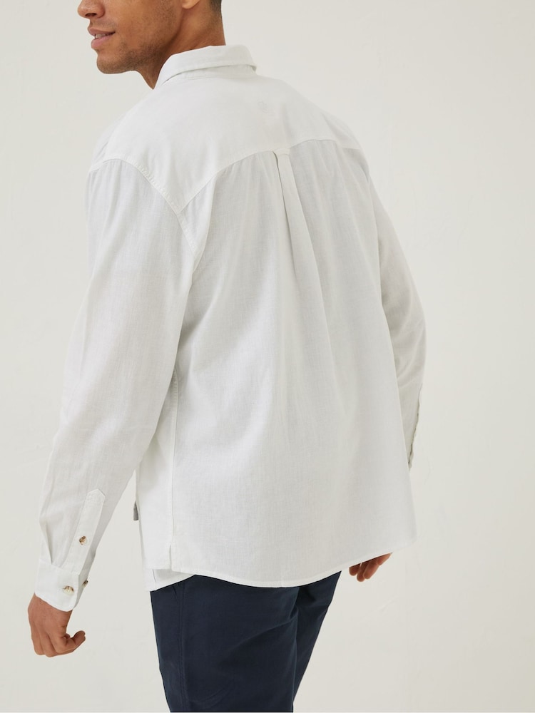FatFace White Bugle Shirt - Image 2 of 5