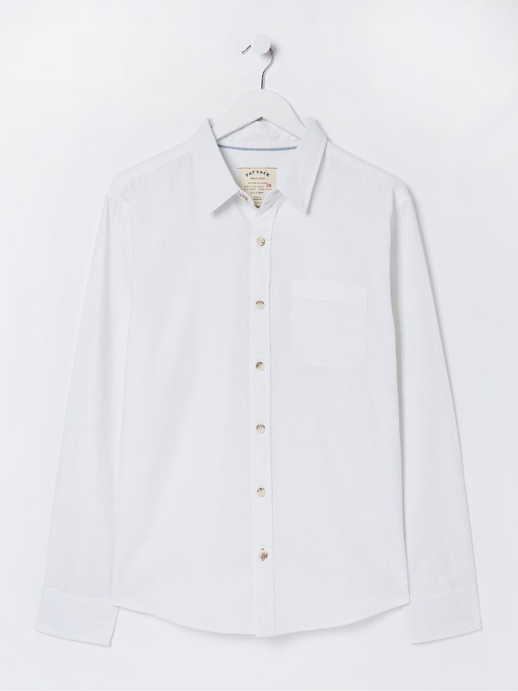 FatFace White Bugle Shirt - Image 5 of 5