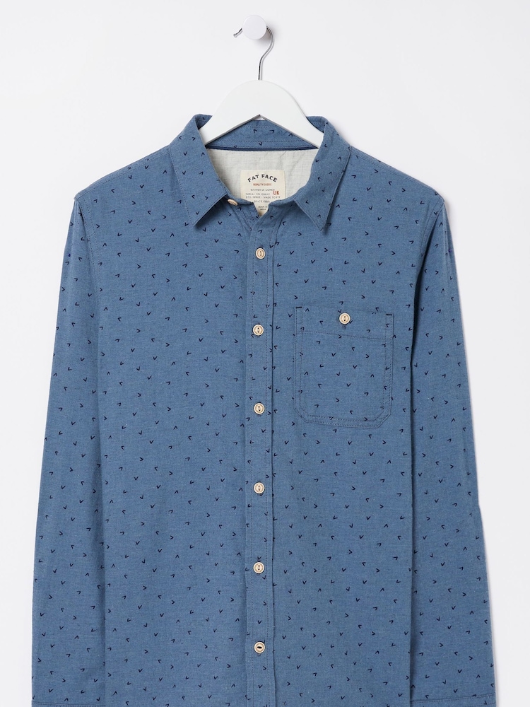 FatFace Blue Print Shirt - Image 4 of 4 FatFace Blue Print Shirt - Image 4 of 4