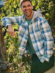 FatFace Grey Check Overshirt - Image 3 of 7
