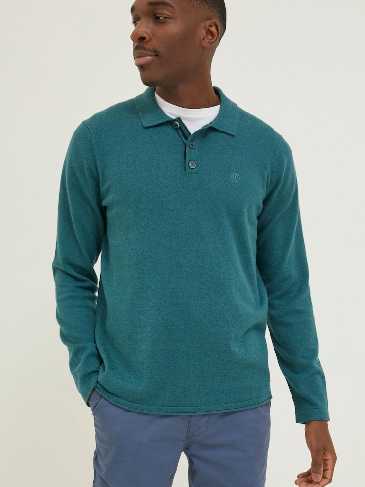 FatFace Green Braunton Polo Shirt - Image 1 of 5