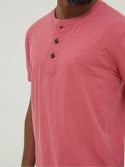 FatFace Pink Henley T-Shirt - Image 2 of 3