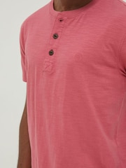 FatFace Pink Henley T-Shirt - Image 3 of 3