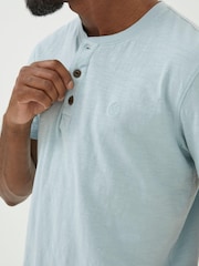 FatFace Blue Henley T-Shirt - Image 4 of 5