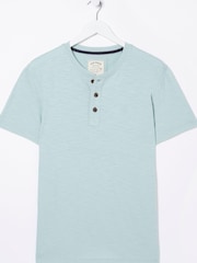 FatFace Blue Henley T-Shirt - Image 5 of 5