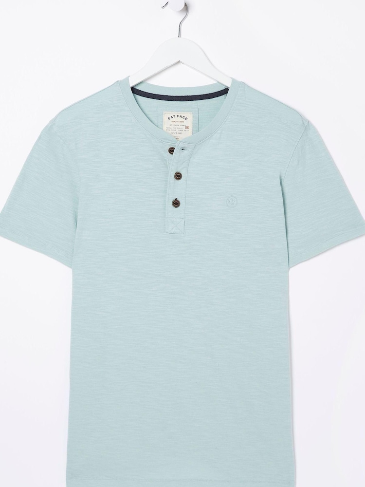 FatFace Blue Henley T-Shirt - Image 5 of 5