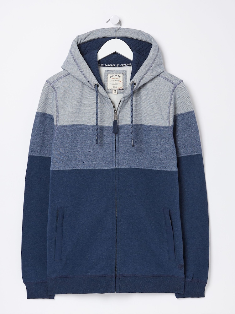 FatFace Blue Brooke Zip Through Hoodie - Image 1 of 1