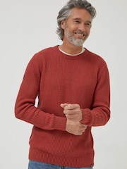 FatFace Red Pembrey Cotton Jumper - Image 1 of 4