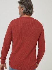FatFace Red Pembrey Cotton Jumper - Image 2 of 4