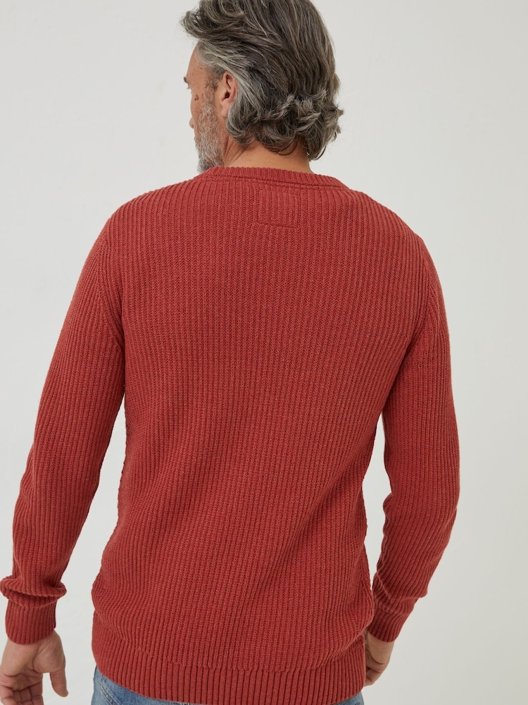 FatFace Red Pembrey Cotton Jumper - Image 2 of 4 FatFace Red Pembrey Cotton Jumper - Image 2 of 4