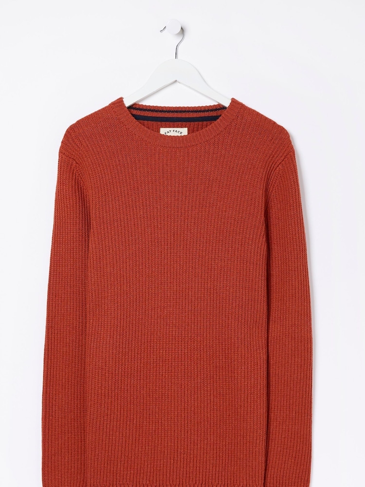FatFace Red Pembrey Cotton Jumper - Image 4 of 4