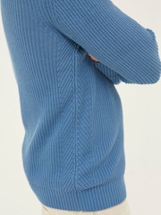 FatFace Blue Pembrey Cotton Jumper - Image 3 of 5