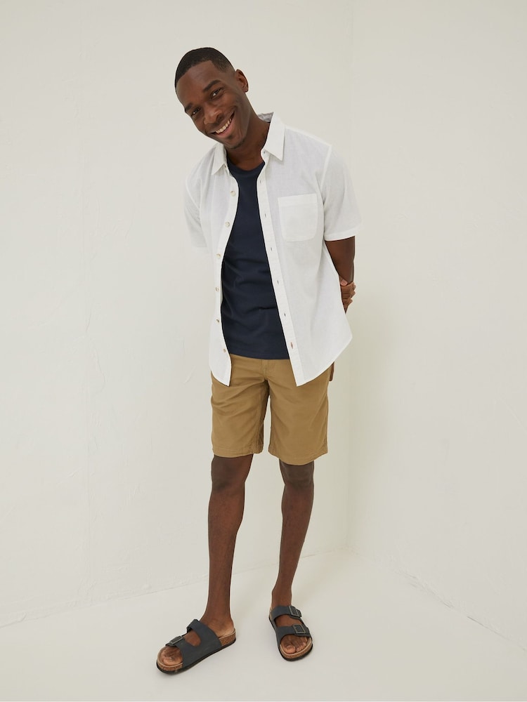 FatFace White Bugle Cotton Shirt - Image 1 of 4