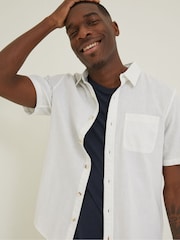FatFace White Bugle Cotton Shirt - Image 2 of 4