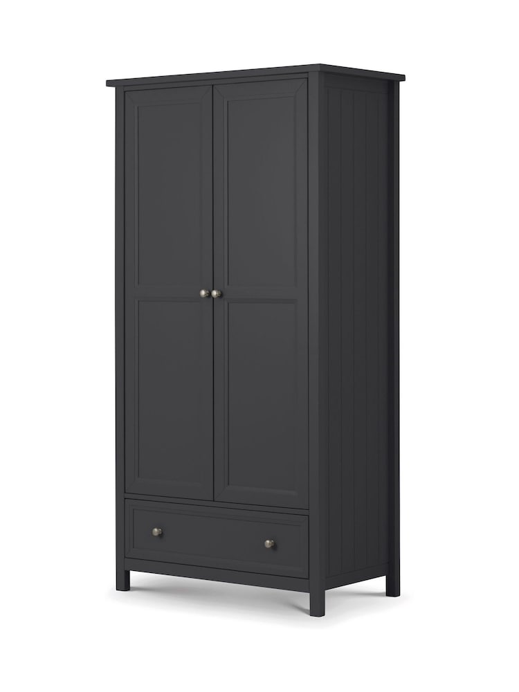 Julian Bowen Anthracite Maine Double, 1 Drawer Wardrobe - Image 2 of 5