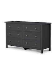 Julian Bowen Anthracite Maine 6 Drawer Chest of Drawers - Image 1 of 5