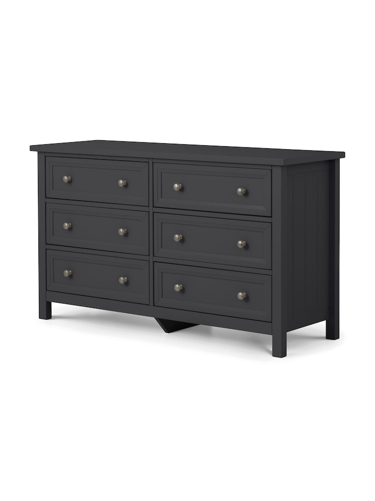Julian Bowen Anthracite Maine 6 Drawer Chest of Drawers - Image 1 of 5