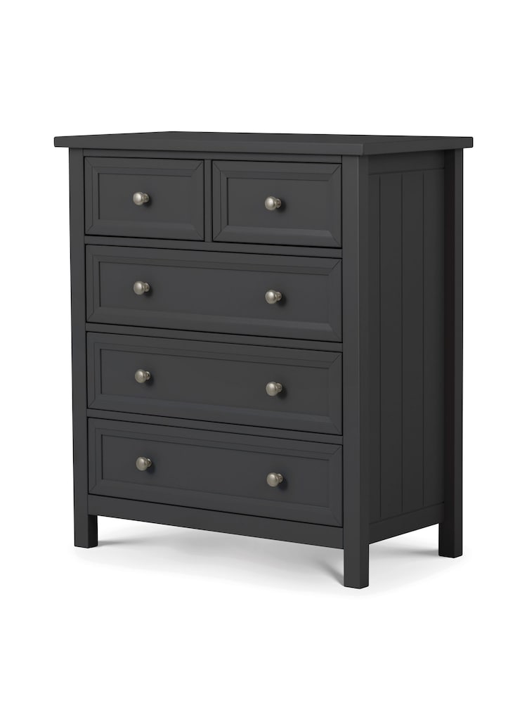 Julian Bowen Anthracite Maine 5 Drawer Chest of Drawers - Image 2 of 6