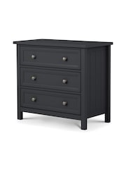 Julian Bowen Anthracite Maine 3 Drawer Chest of Drawers - Image 1 of 4