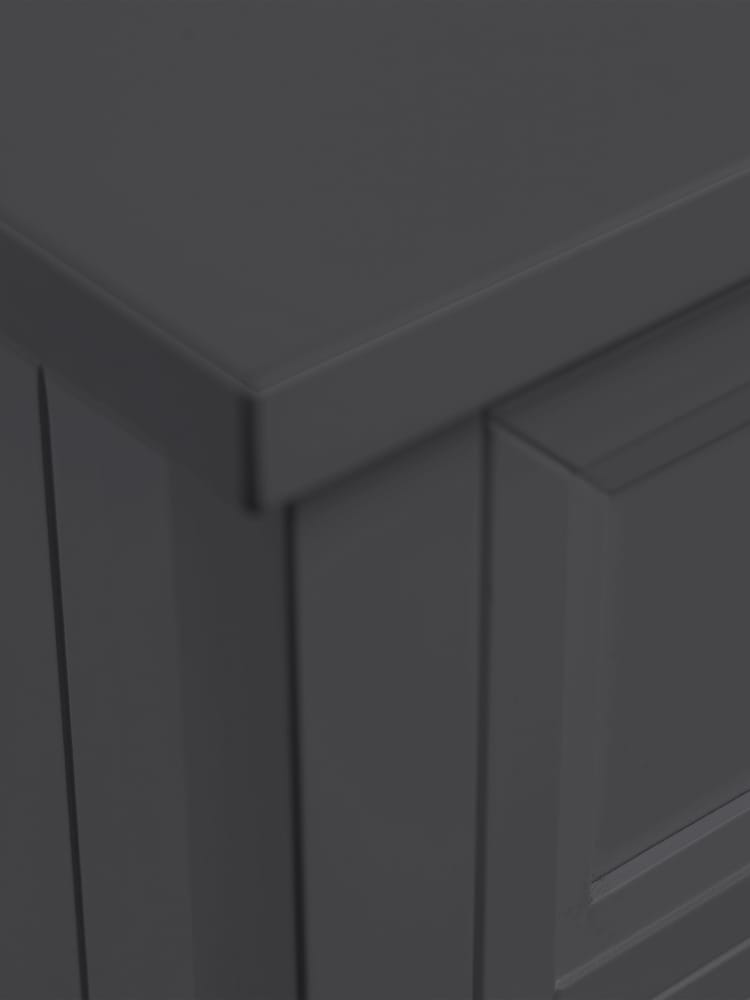 Julian Bowen Anthracite Maine 3 Drawer Bedside Table - Image 5 of 5
