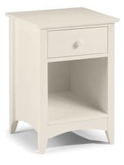 Julian Bowen Stone White Cameo 1 Drawer Bedside Table - Image 2 of 3