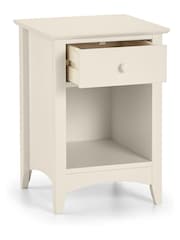 Julian Bowen Stone White Cameo 1 Drawer Bedside Table - Image 3 of 3