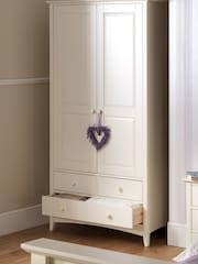 Julian Bowen Stone White Cameo Double, 3 drawers Wardrobe - Image 1 of 4